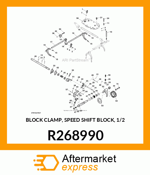 BLOCK CLAMP, SPEED SHIFT BLOCK, 1/2 R268990