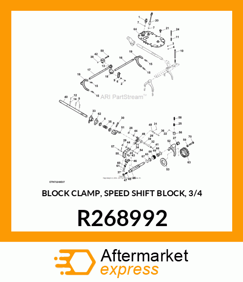 BLOCK CLAMP, SPEED SHIFT BLOCK, 3/4 R268992