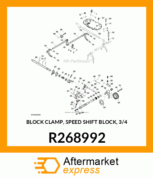 BLOCK CLAMP, SPEED SHIFT BLOCK, 3/4 R268992