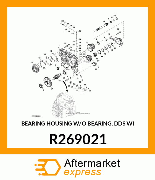 BEARING HOUSING W/O BEARING, DDS WI R269021