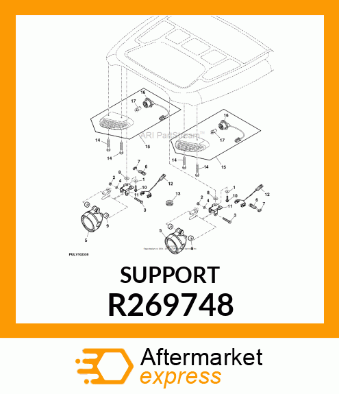 BRACKET, BRACKET, WORK LIGHT R269748