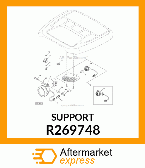 BRACKET, BRACKET, WORK LIGHT R269748