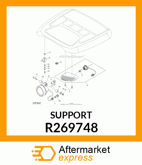 BRACKET, BRACKET, WORK LIGHT R269748