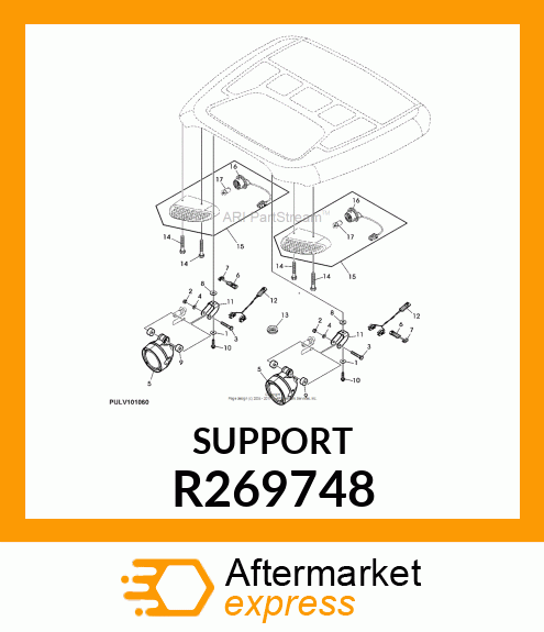 BRACKET, BRACKET, WORK LIGHT R269748