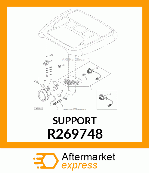 BRACKET, BRACKET, WORK LIGHT R269748