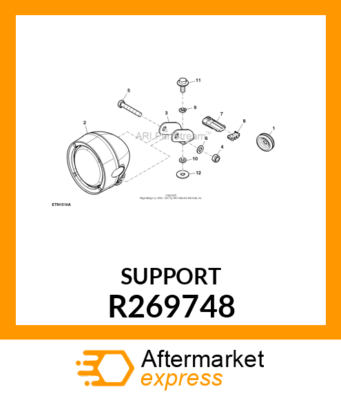 BRACKET, BRACKET, WORK LIGHT R269748