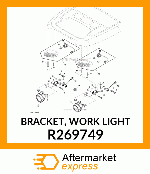 BRACKET, WORK LIGHT R269749