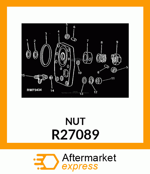 NUT,STEERING VALVE OPERATING SHT R27089