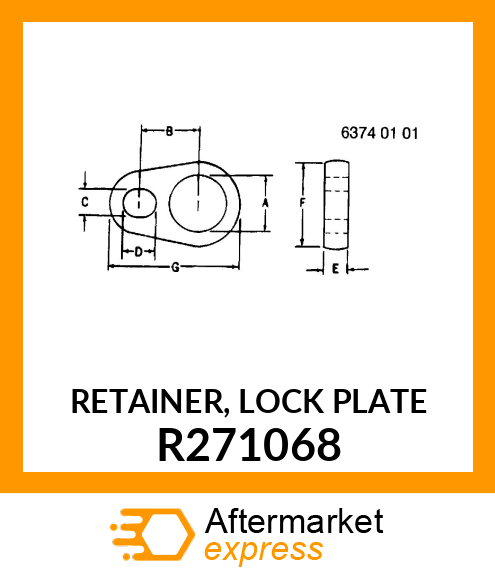 RETAINER, LOCK PLATE R271068