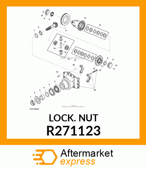 LOCK NUT, INPUT SHAFT R271123