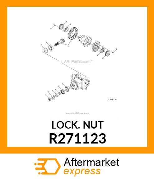 LOCK NUT, INPUT SHAFT R271123