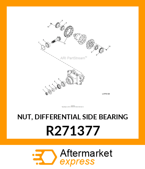 NUT, DIFFERENTIAL SIDE BEARING R271377