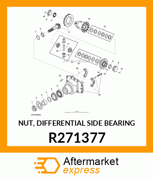 NUT, DIFFERENTIAL SIDE BEARING R271377