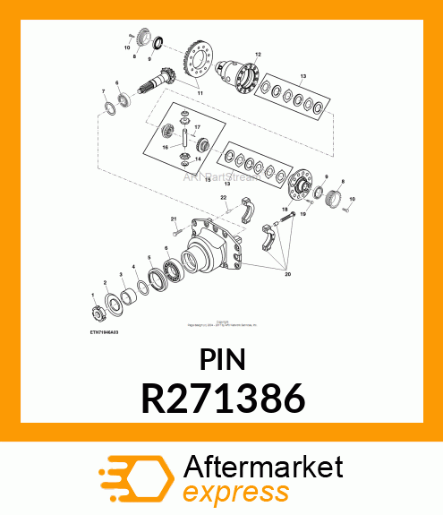 DOWEL PIN, DIFFERENTIAL PINION SHAF R271386