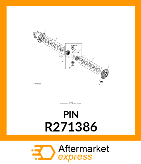 DOWEL PIN, DIFFERENTIAL PINION SHAF R271386