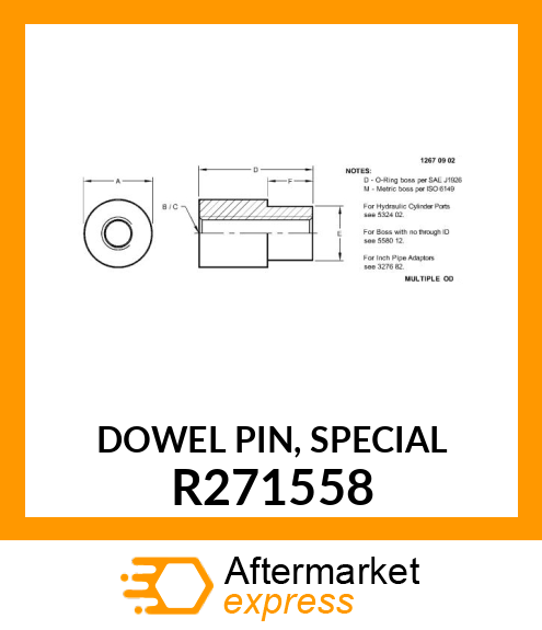 DOWEL PIN, SPECIAL R271558