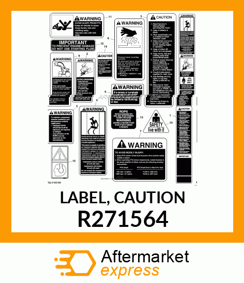 LABEL, CAUTION R271564