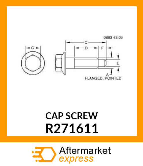 CAP SCREW, SPECIAL SCREW, W/PREAPPL R271611