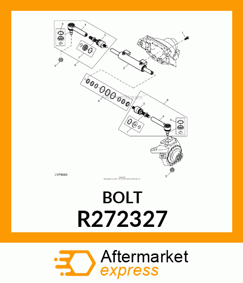 CAP SCREW, STEERING CYLINDER R272327