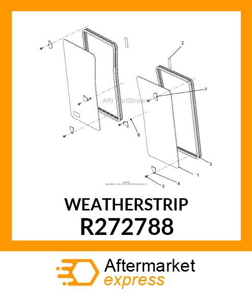 WEATHERSTRIP, WEATHERSTRIP, LOWER F R272788