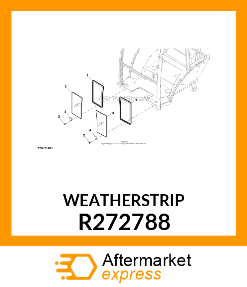 WEATHERSTRIP, WEATHERSTRIP, LOWER F R272788