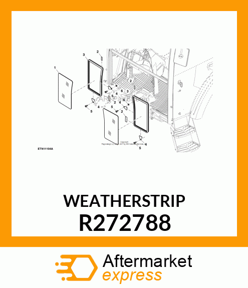 WEATHERSTRIP, WEATHERSTRIP, LOWER F R272788