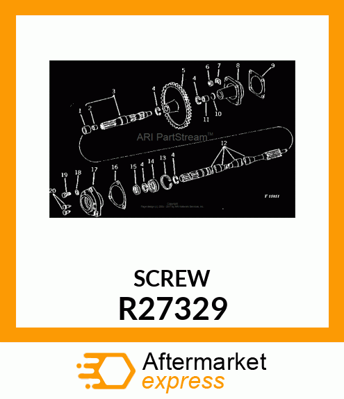 SCREW,SPECIAL DRIVE R27329