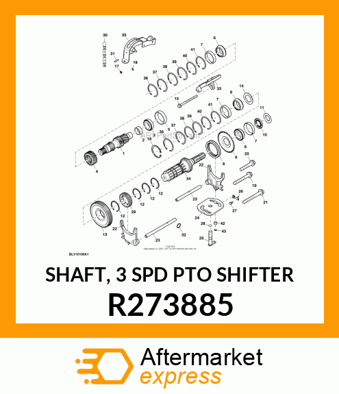 SHAFT, 3 SPD PTO SHIFTER R273885