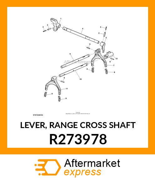 LEVER, RANGE CROSS SHAFT R273978