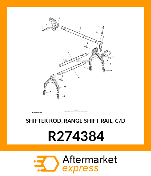 SHIFTER ROD, RANGE SHIFT RAIL, C/D R274384