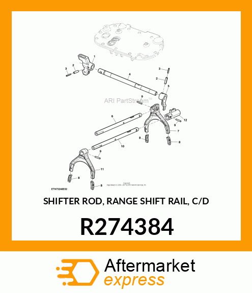 SHIFTER ROD, RANGE SHIFT RAIL, C/D R274384