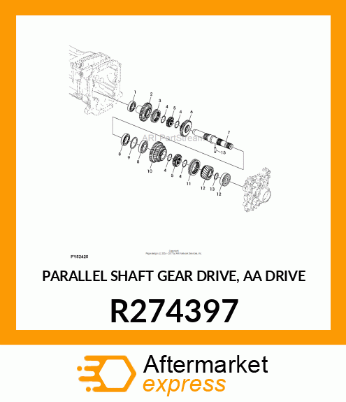 PARALLEL SHAFT GEAR DRIVE, AA DRIVE R274397