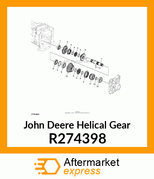 HELICAL GEAR, DRIVEN SHAFT 3RD R274398