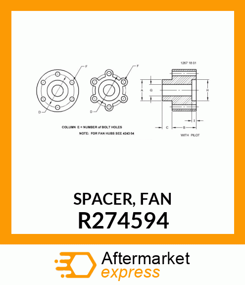 SPACER, FAN R274594