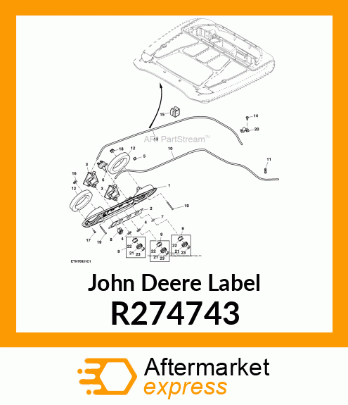 LABEL, HVAC CONTROL PANEL R274743