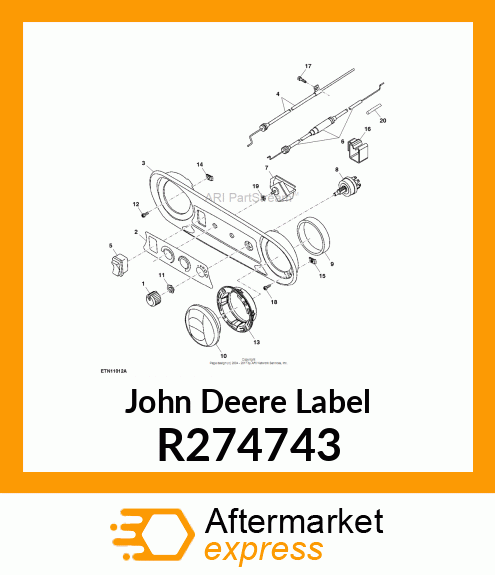 LABEL, HVAC CONTROL PANEL R274743