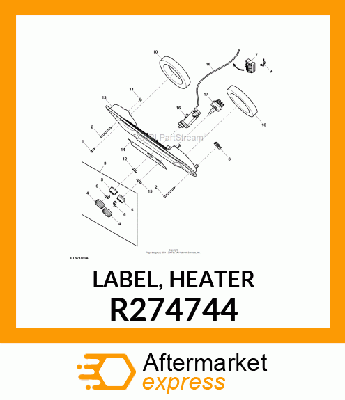 LABEL, HEATER R274744