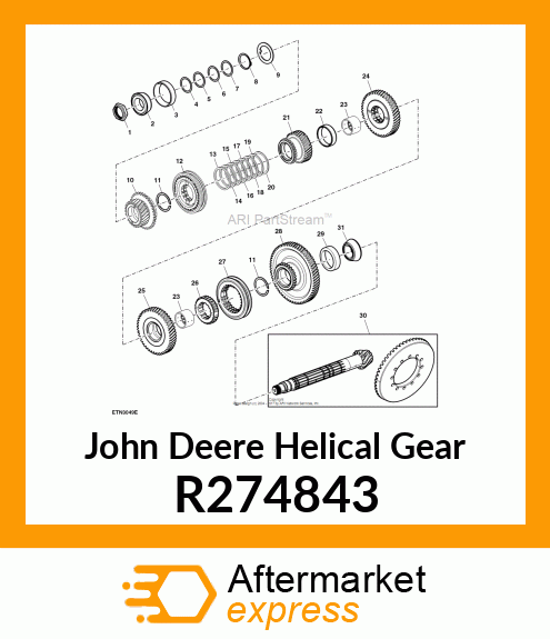 HELICAL GEAR, DRIVEN, D R274843