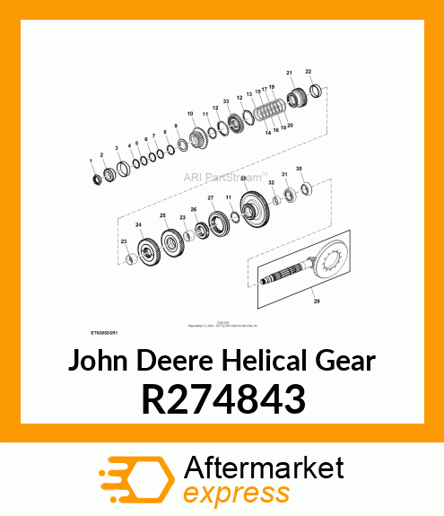 HELICAL GEAR, DRIVEN, D R274843