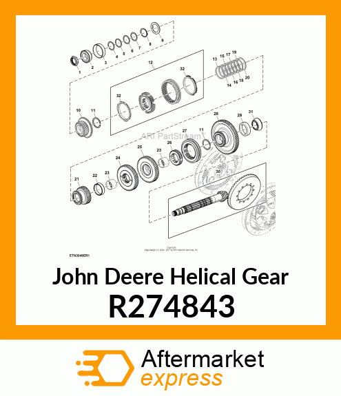 HELICAL GEAR, DRIVEN, D R274843