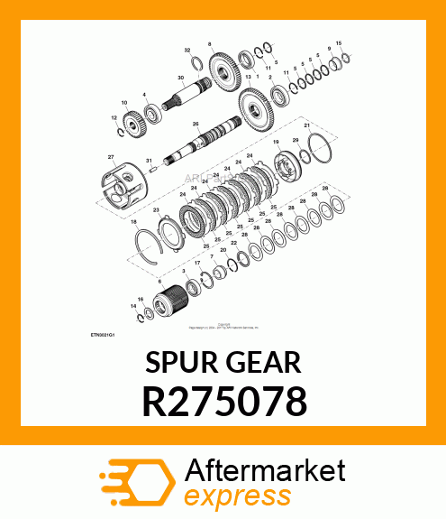 SPUR GEAR, PUMP DRIVE R275078