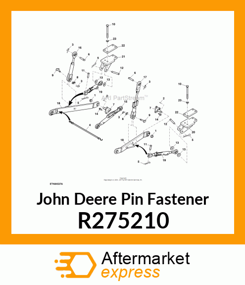 PIN FASTENER, PIN FASTENER, HITCH S R275210