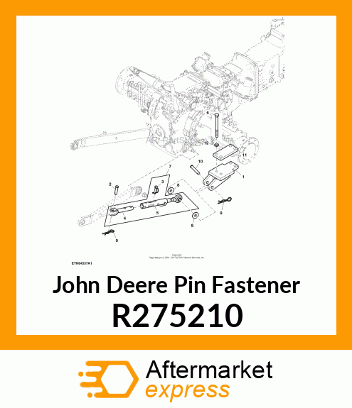 PIN FASTENER, PIN FASTENER, HITCH S R275210