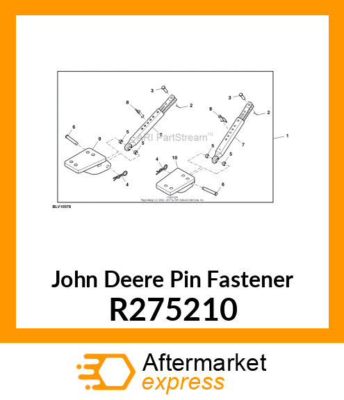 PIN FASTENER, PIN FASTENER, HITCH S R275210