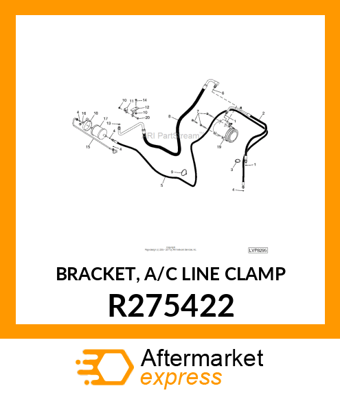 BRACKET, A/C LINE CLAMP R275422