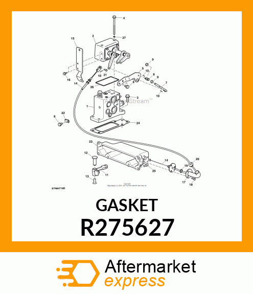 GASKET, HITCH VALVE GASKET R275627