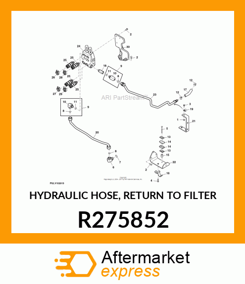 HYDRAULIC HOSE, RETURN TO FILTER R275852