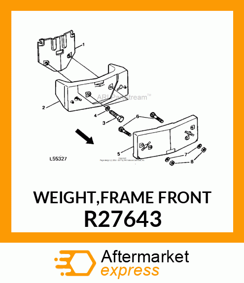 WEIGHT,FRAME FRONT R27643