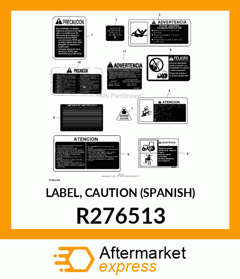 LABEL, CAUTION (SPANISH) R276513