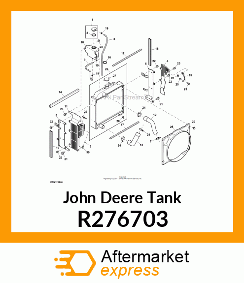 TANK, TANK, COOLANT OVERFLOW R276703